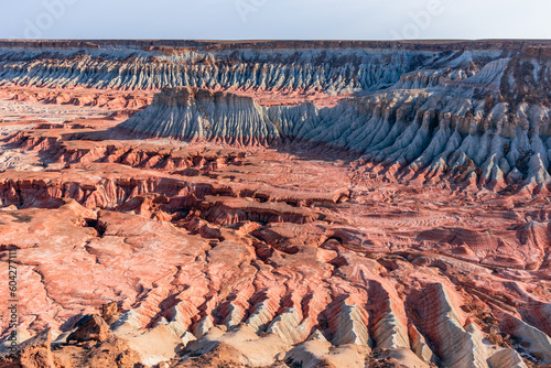 Yangykala Canyon in the Balkan region, Turkmenistan. Also known as Fiery Fortress and Crocodile's Mouth.