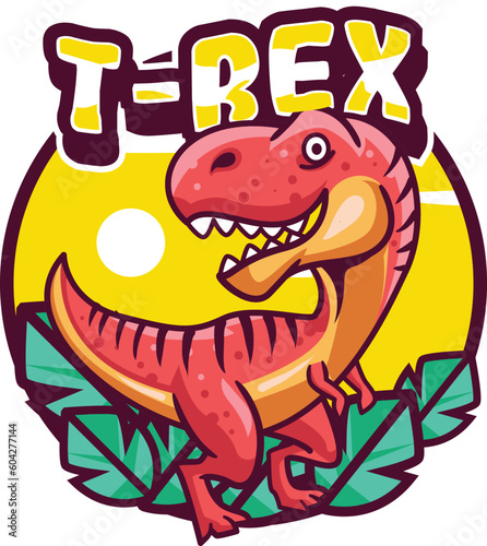Cute Dinosaur mascot vector