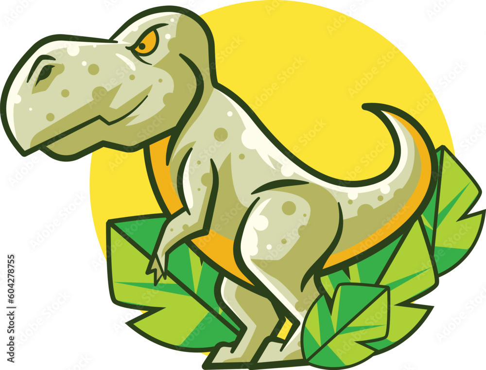 Obraz premium Cute Dinosaur mascot vector