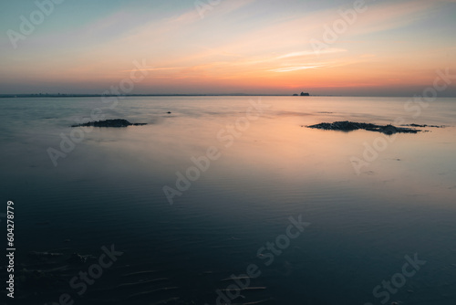 A calm sunset by the sea