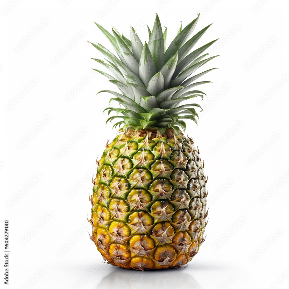 fresh pineapple fruit rip isolated image on white background fresh pineapple fruit rip isolated image on white background