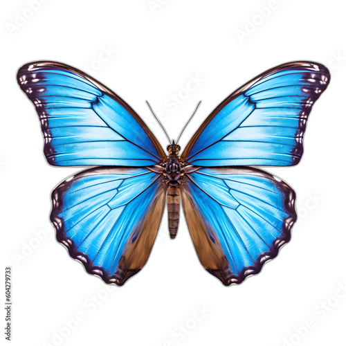 Blue Morpho butterfly, generative AI