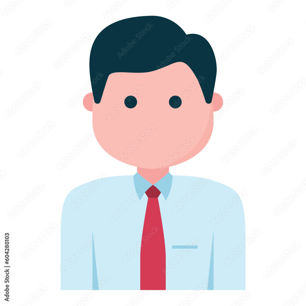 Businessman avatar icon wearing suit and tie