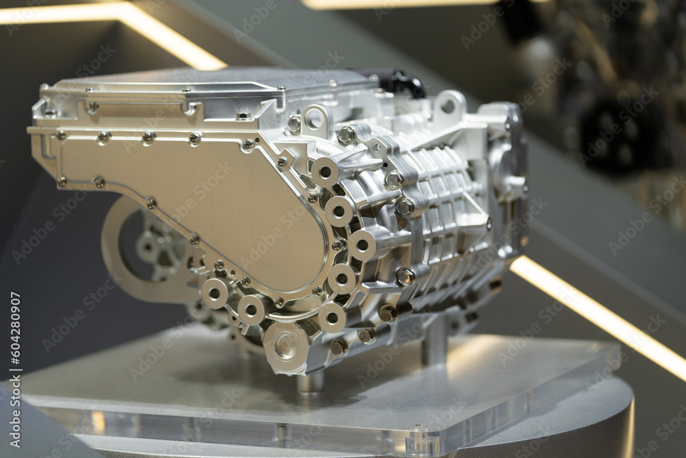 Electric car motor details Stock Photo | Adobe Stock