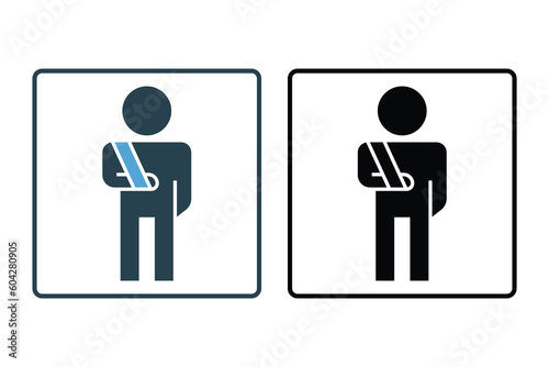 Accident and injuries icon. accident insurance type. Solid icon style design. Simple vector design editable