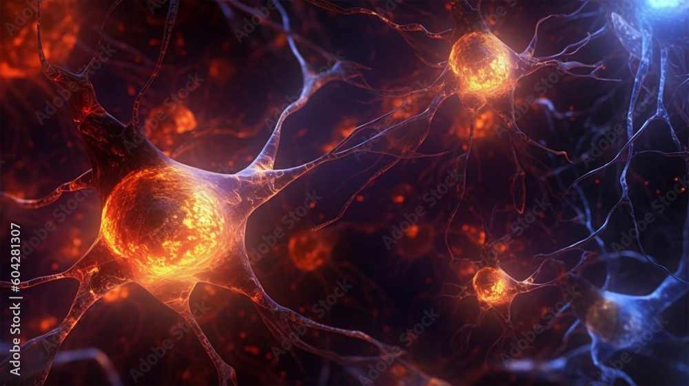 Concept of signals or messages. Art of neurons. Generative AI. Concept of signals or messages. Art of neurons. Generative AI.