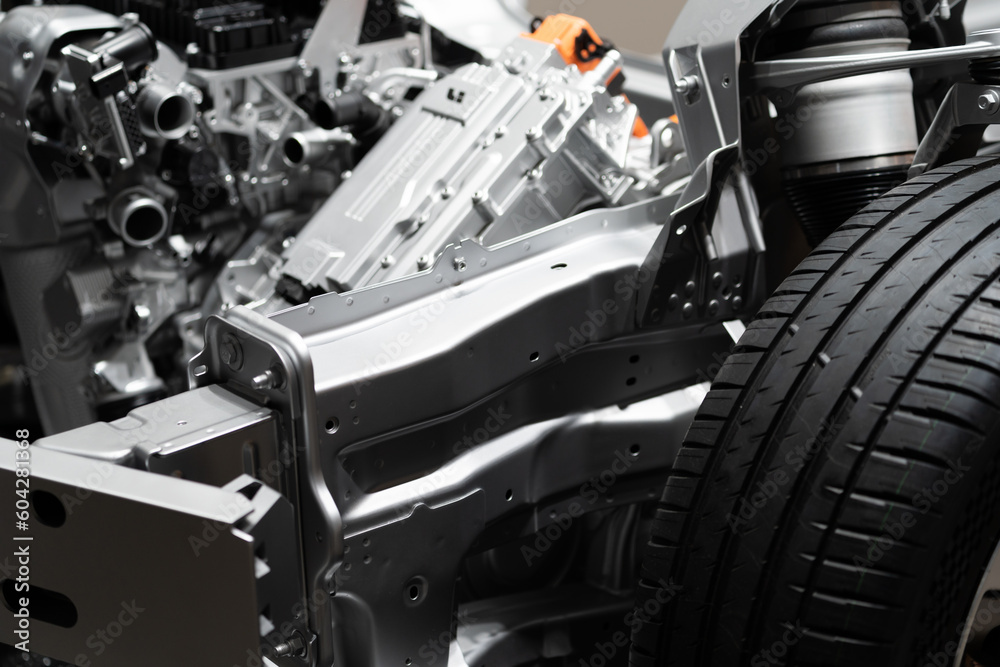 Fototapeta premium Electric car motor details