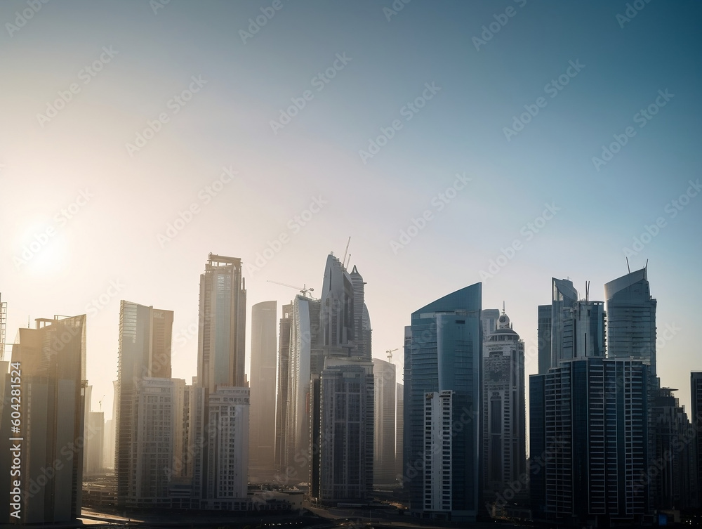 Generic metropolitan city in the morning Generic metropolitan city in the morning