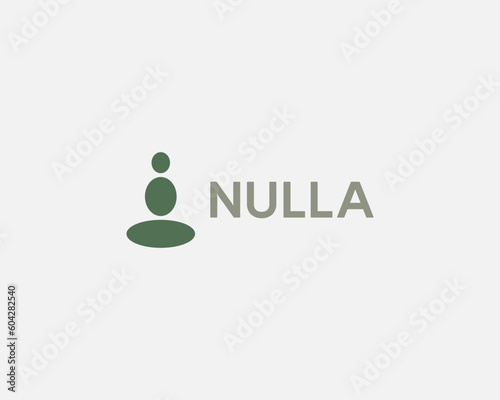 Abstract yogi logo from geometric shapes. Guru logotype. Balance harmony symbol. Vector illustration.