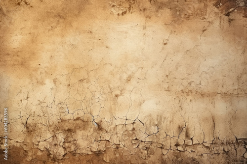 Antique Plastered Dirty Wall As A Background For Graphic Works Created With The Help Of Artificial Intelligence