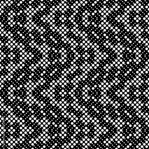 Vector seamless models. The composition of regularly repeating points, circles. Monochrome, simple.