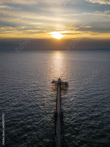 Clevedon Pier Sunset photo