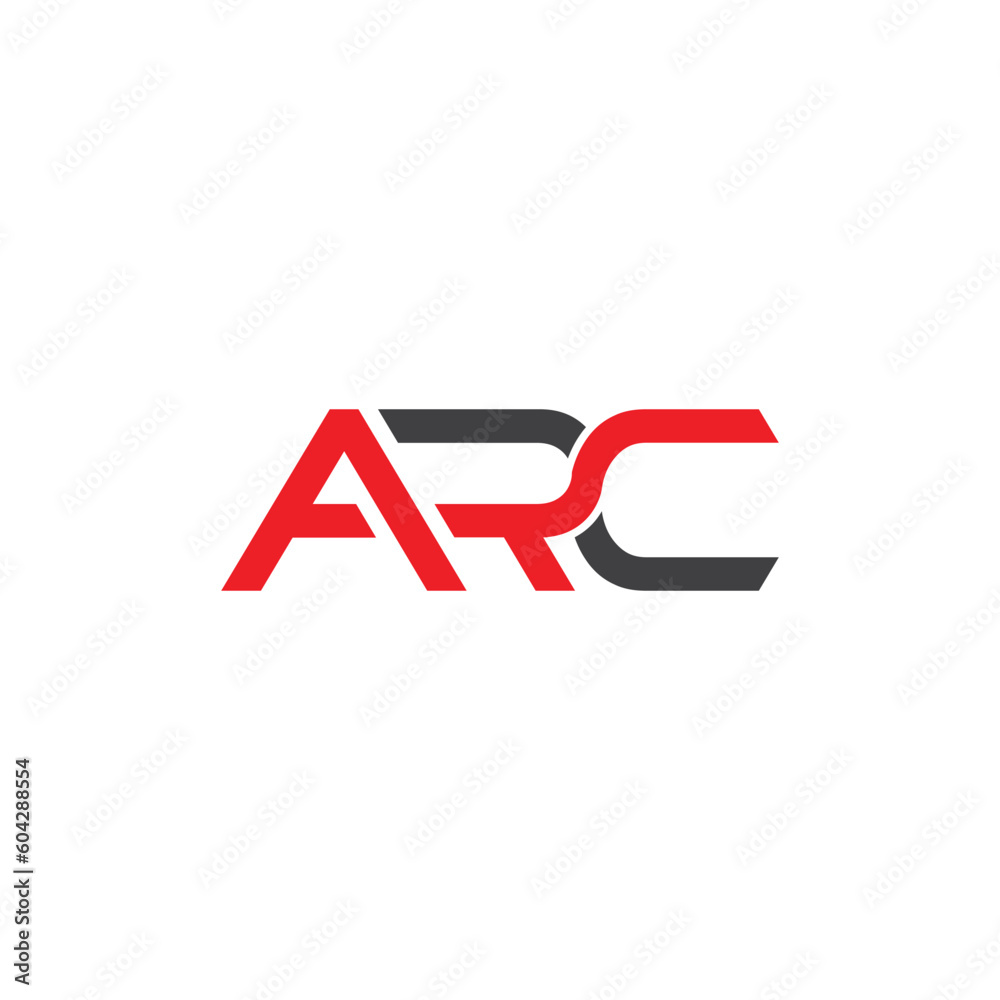 Vector ARC initial letters monogram logo design Vector ARC initial letters monogram logo design
