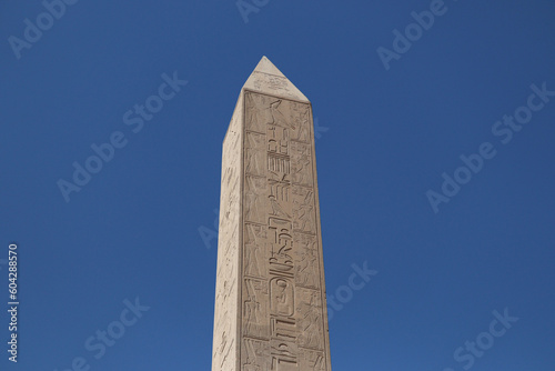 Murais de parede Ancient egyptian obelisk at Karnak temple, Luxor, Egypt