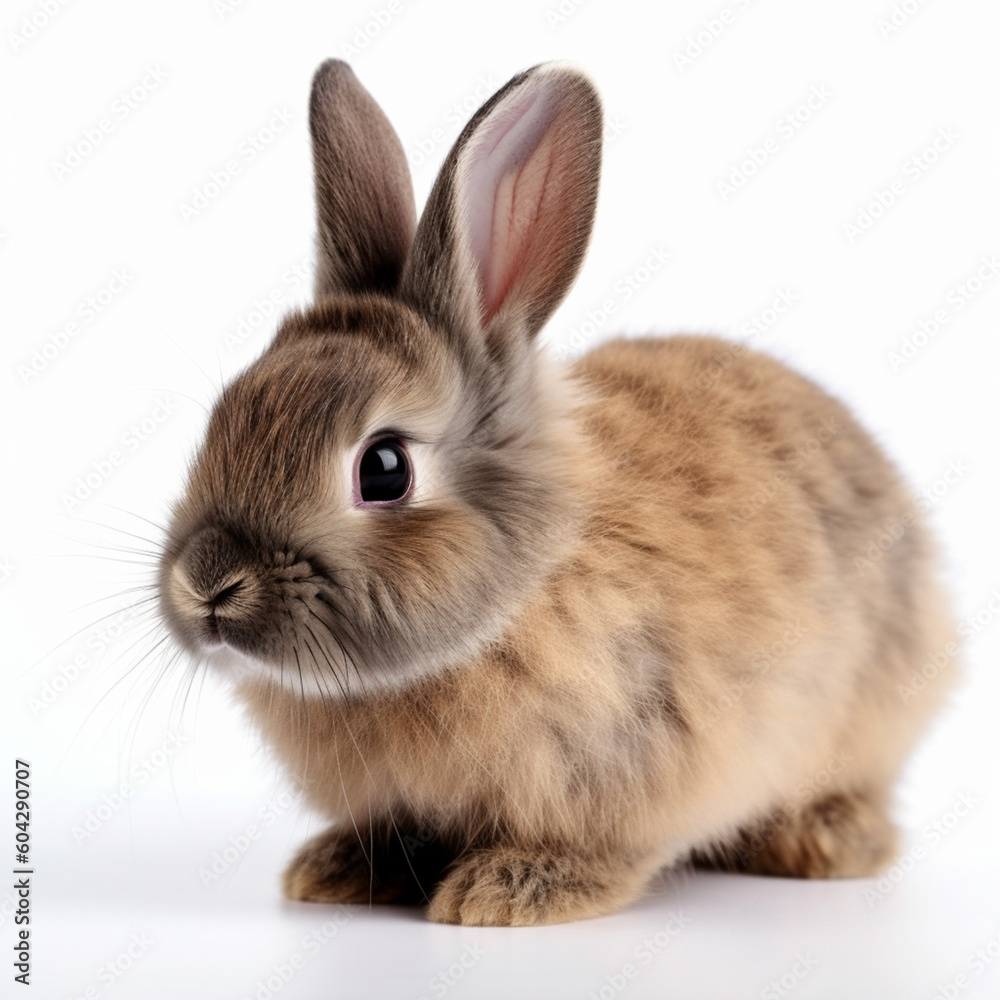 White rabbit isolated on white White rabbit isolated on white