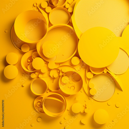 Abstract yellow background with circles