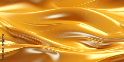 Abstract Golden Tile Liquid Smooth Background with Waves, Depicting Fluidity and Luminosity, Generative AI