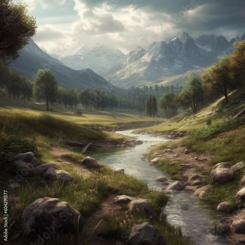 landscape with river © Alyshia