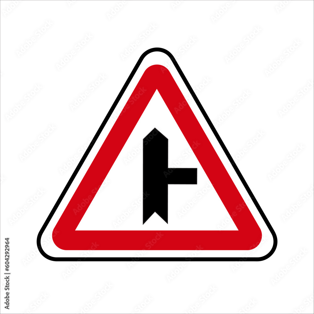 uk road sign. Main Road Secondary Road Junction Signage. Vector illustration. uk road sign. Main Road Secondary Road Junction Signage. Vector illustration.