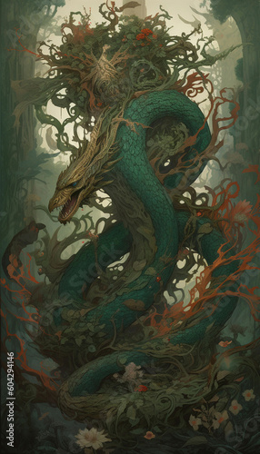 chinese dragon statue © memoona