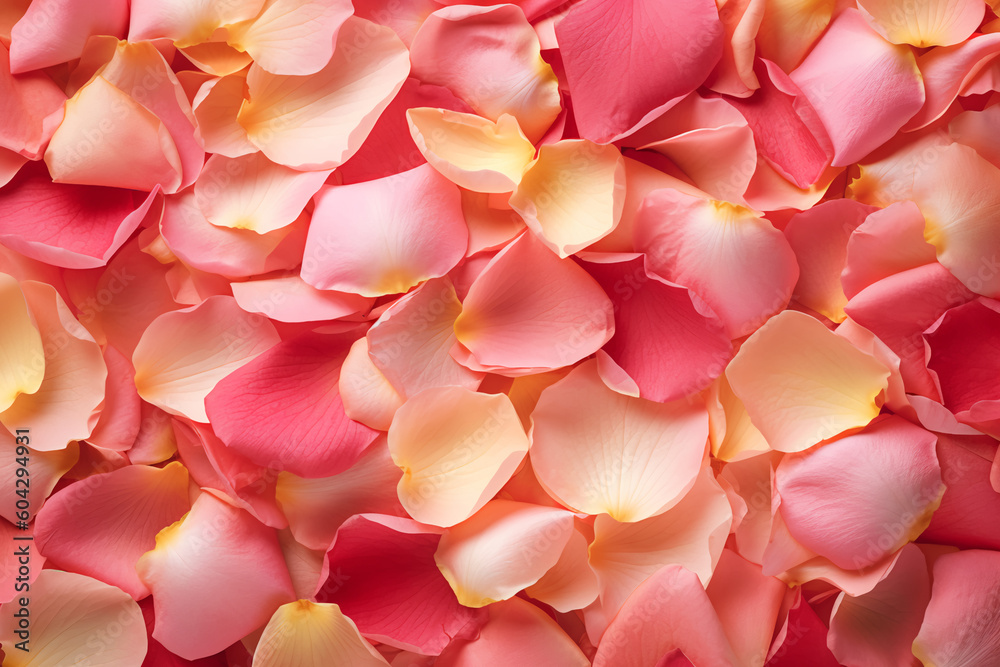 Pink Rose Petals Background Image: Captivating Beauty in Shades of Pink - made with generative AI