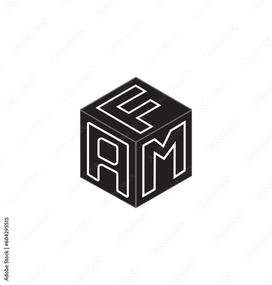 These vectors are cube letter logo design in black and white background. These vectors are cube letter logo design in black and white background.