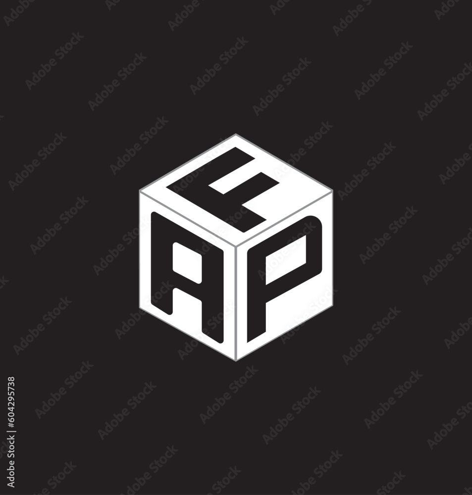 These vectors are cube letter logo design in black and white background. These vectors are cube letter logo design in black and white background.