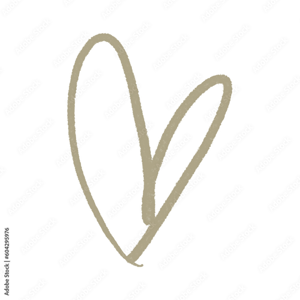 Hand drawn hearts, minimal hearts for planners.