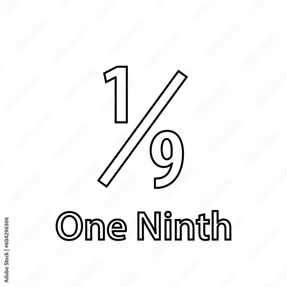 One Ninth icon vector logo design template One Ninth icon vector logo design template