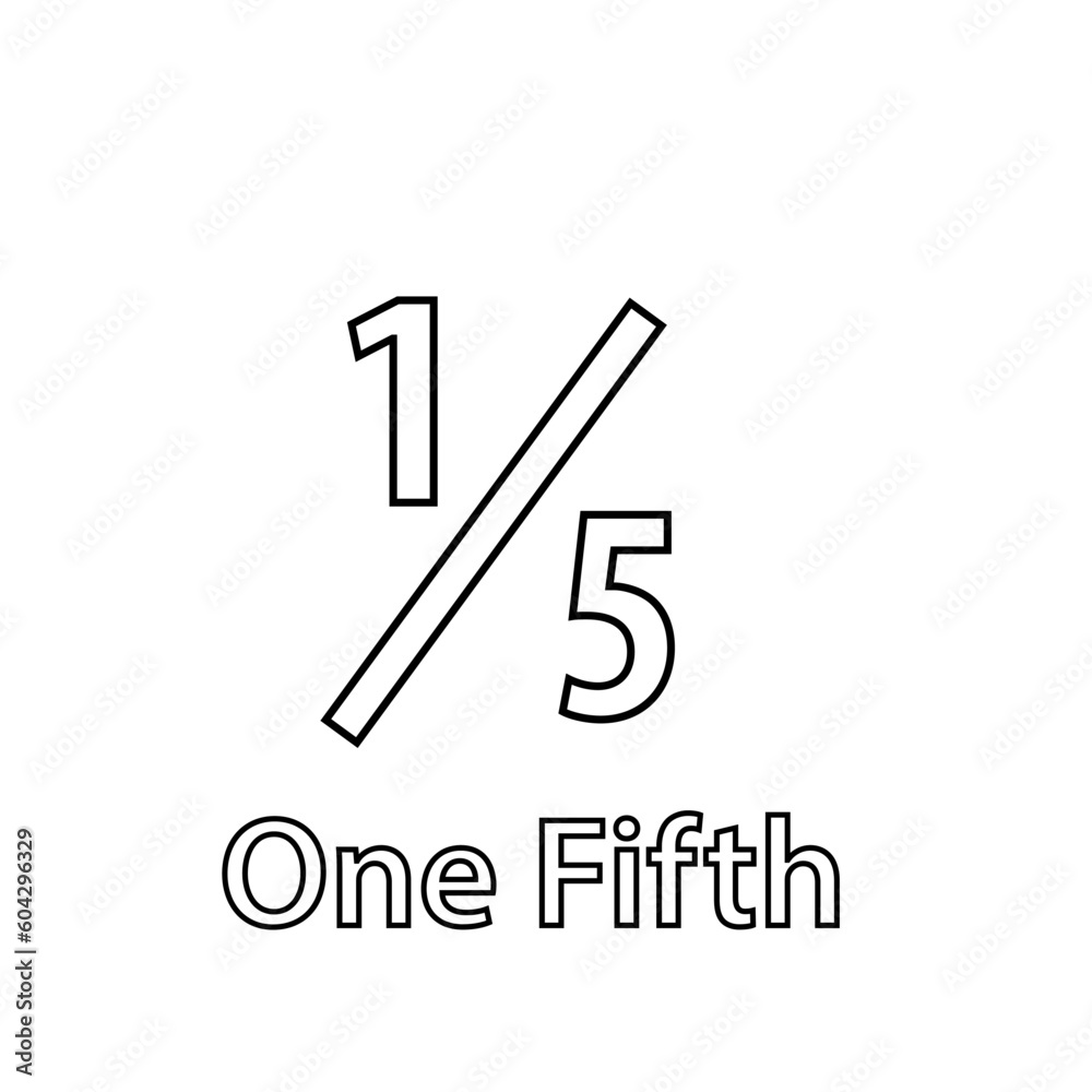 One Fifth icon vector logo design template One Fifth icon vector logo design template