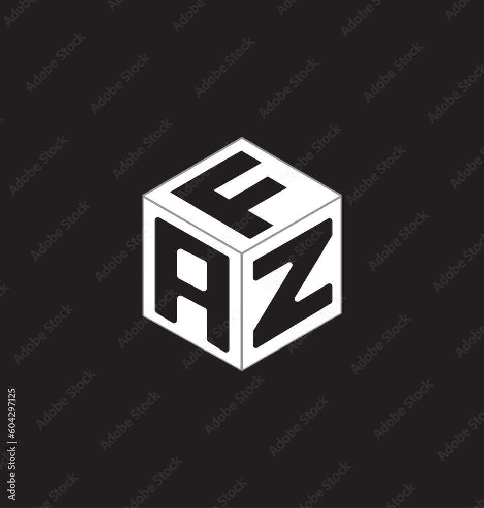 These vectors are cube letter logo design in black and white background. These vectors are cube letter logo design in black and white background.