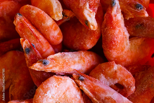 lots of large shrimp close-up