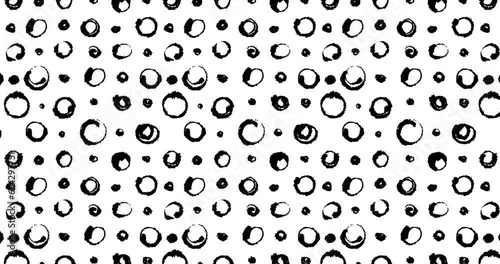 Animated Crowded Inky Circles and Dots Pattern on Blotting Paper