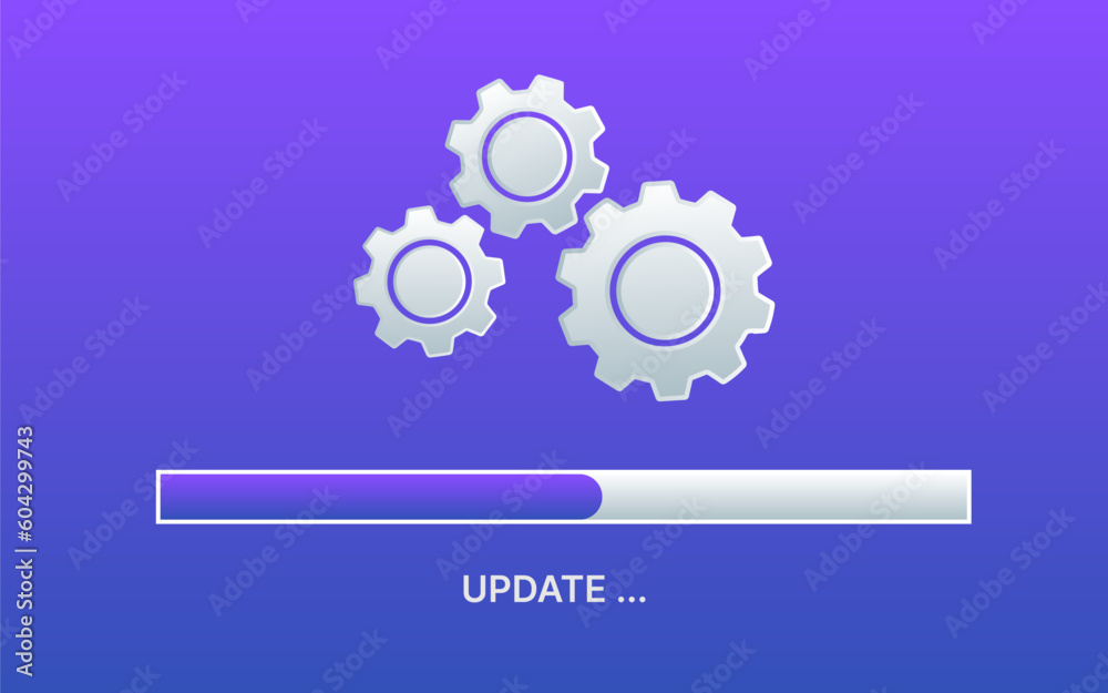 System software update and upgrade concept - obrazy, fototapety, plakaty 