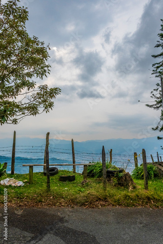 fence on the mountains