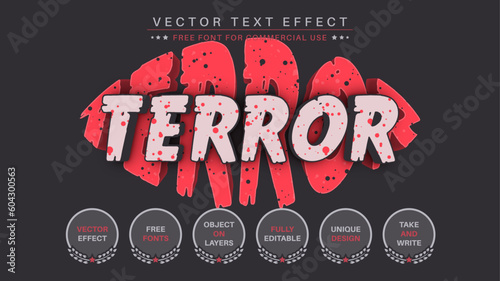 Terror - Editable Text Effect, Font Style