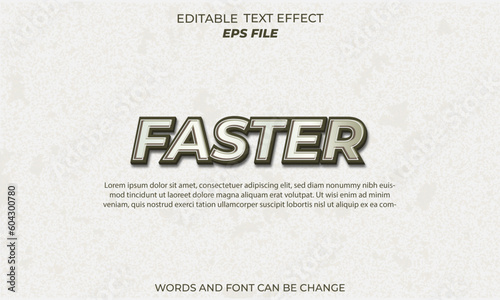 faster text effect, font editable, typography, 3d text 