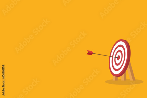 Arrow Hitting Center Of Target