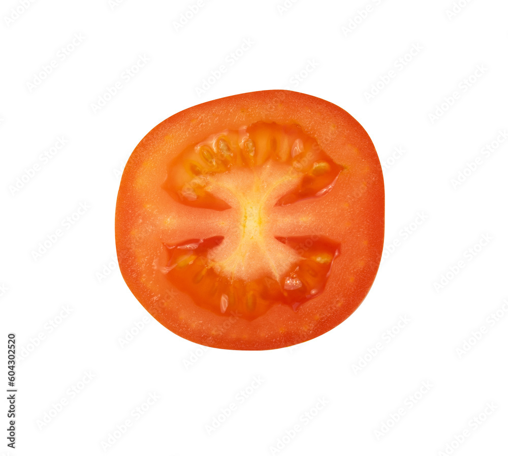 slice of fresh tomato isolated