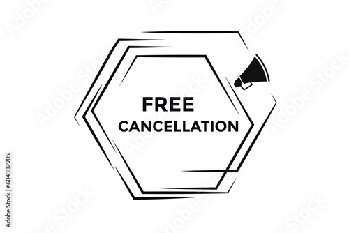 Free cancellation button web banner templates. Vector Illustration 