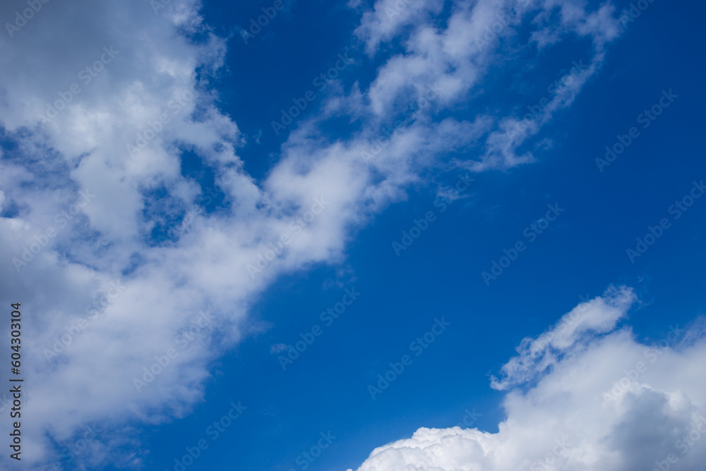Blue Sky and White Clouds and the Railway Station Blue Sky and White Clouds and the Railway Station