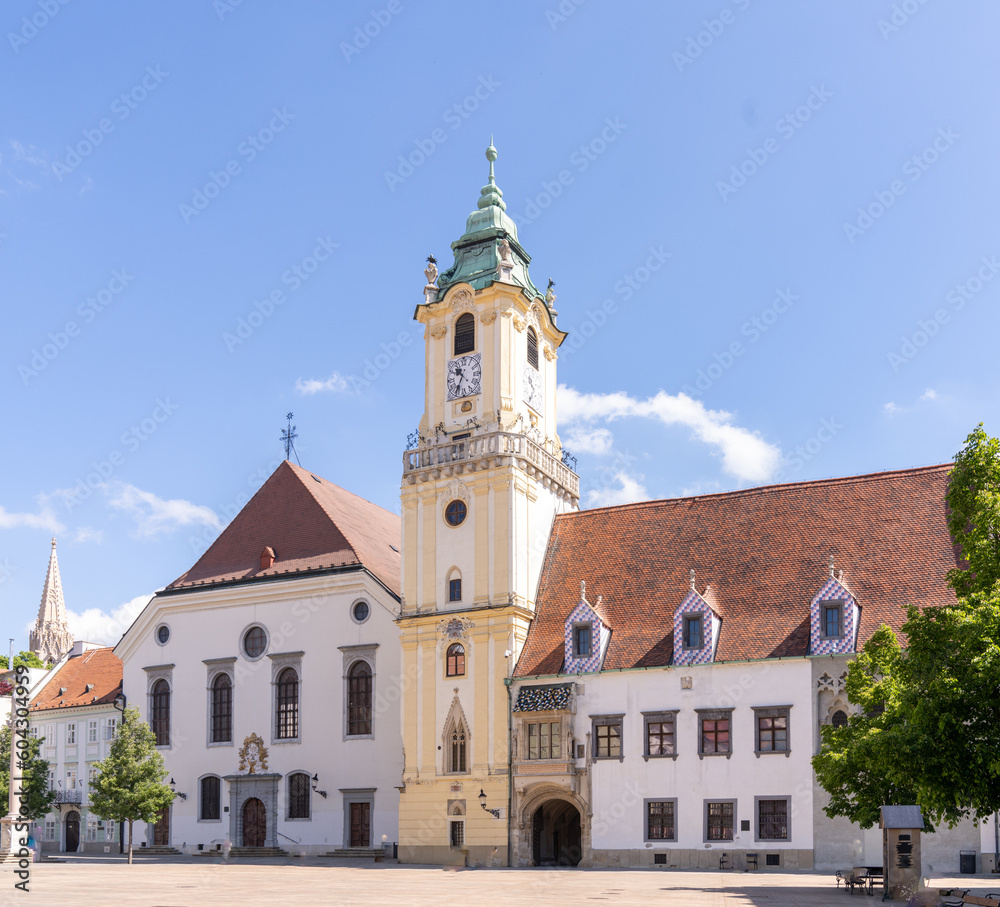 The old town hall in Bratislava  (Slovak: Stará radnica) one of the oldest buildings in the capital of Slovakia.