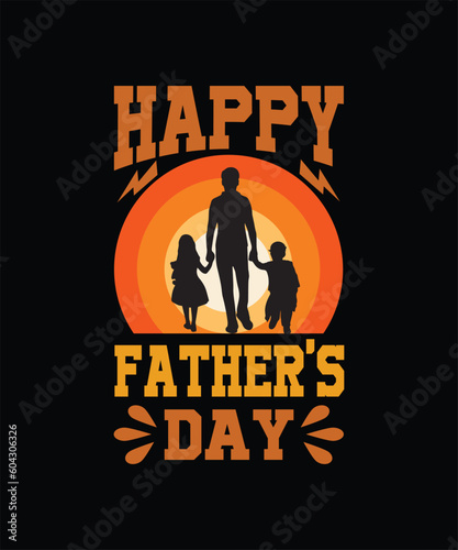 Schilderij op canvas father day t-shirt design, dad day t-shirt design