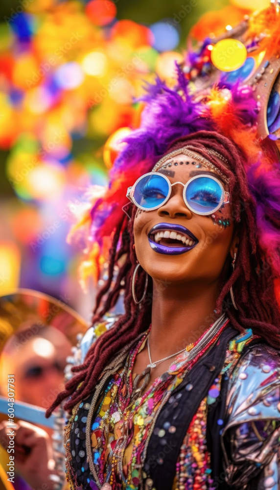LGBT community concept celebrating the diversity at the pride month. Generative AI illustrations LGBT community concept celebrating the diversity at the pride month. Generative AI illustrations
