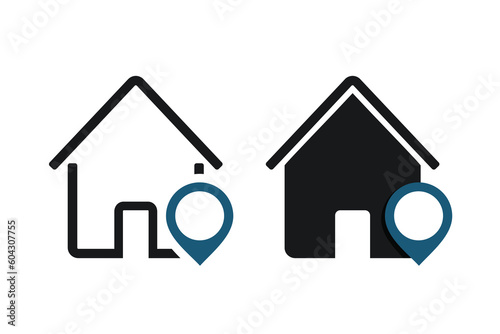 House location icon. Illustration vector