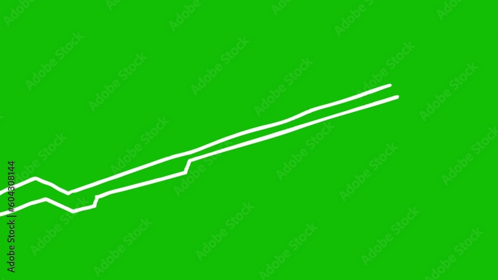White lines animation on green screen 4k stock video footage. White lines animation on green screen 4k stock video footage.