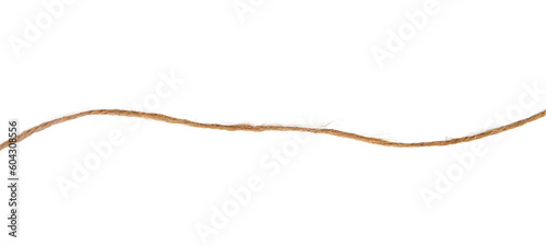 Thread burlap isolate on white background. Selective focus. Old.