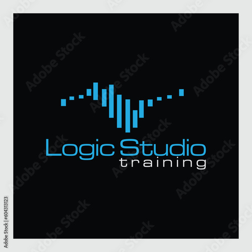 Music Logo concept sound wave, Audio Technology, Abstract Shape