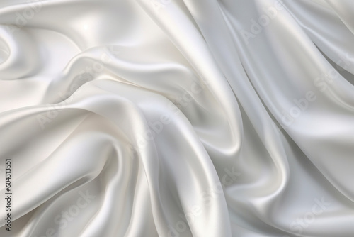 Abstract white silk fabric satin background