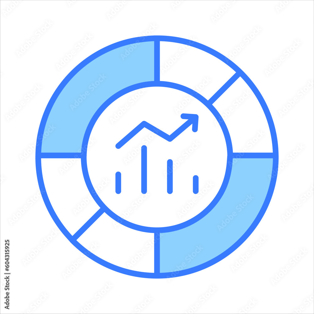 An amazing icon of data chart in modern and trendy style, data analytics vector An amazing icon of data chart in modern and trendy style, data analytics vector